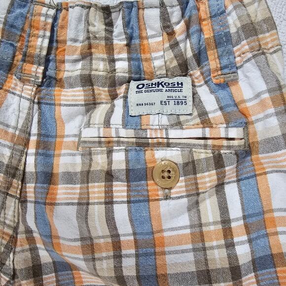 OshKosh B'Gosh Vintage Plaid Shorts With Adjustable Waist Unisex Toddler Size 5 - Picture 8 of 13